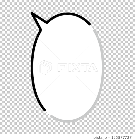 簡單的語音氣泡圖，橢圓形，垂直 135877727