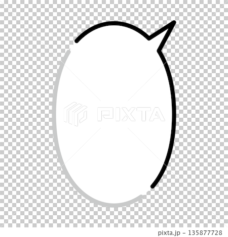 Simple speech bubble illustration, oval, vertical Simple speech bubble illustration, oval, vertical 135877728