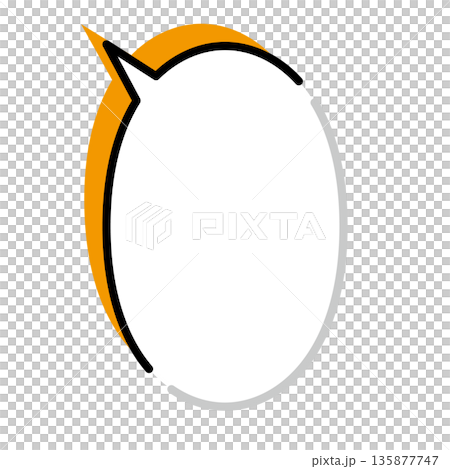 簡單的語音氣泡圖，橢圓形，垂直 135877747