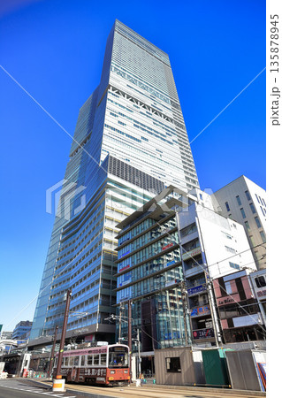 【大阪府】あべのハルカスと近鉄南大阪線　 135878945