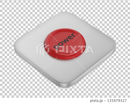 Red round power button Red round power button 135879327