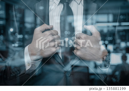 Suit exudes confidence. 135881199