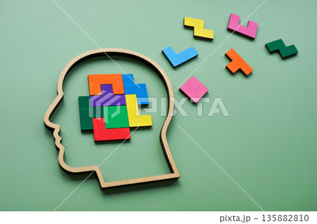 Neurodiversity concept symbolizing cognitive differences. Neurodiversity concept symbolizing cognitive differences. 135882810