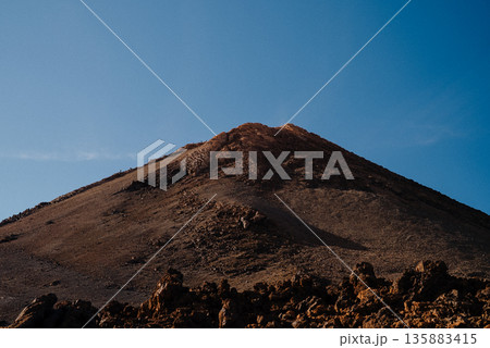 Mount Teide Volcano Under Blue Sky in Tenerife, Canary Islands. Volcanic peak 135883415