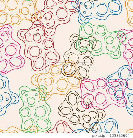 seamless pattern with decorative elements 135883694