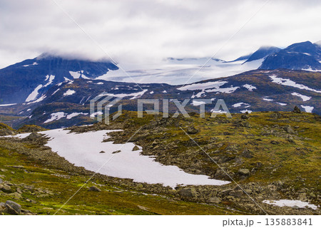 Mountains landscape. Norwegian route Sognefjellet Mountains landscape. Norwegian route Sognefjellet 135883841