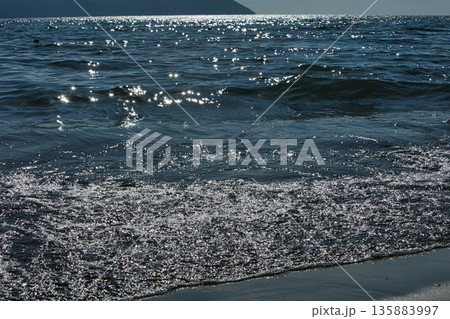 Sea waves in Vlore, Albania, August 2025 135883997