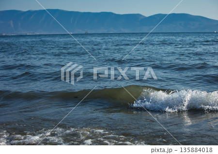 Sea waves in Vlore, Albania, August 2025 135884018
