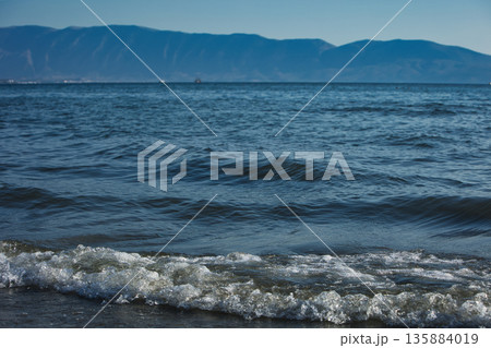 Sea waves in Vlore, Albania, August 2025 135884019