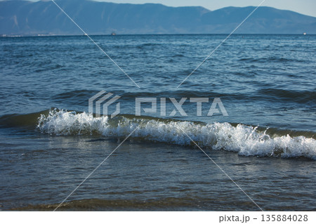 Sea waves in Vlore, Albania, August 2025 135884028