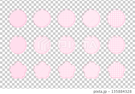 かわいいフレームセット 135884328