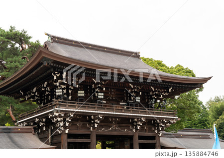 Ornate traditional gate at Meiji Jingu shrine in Tokyo, Japan Ornate traditional gate at Meiji Jingu shrine in Tokyo, Japan 135884746