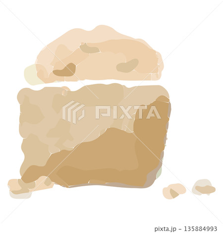 幼稚園・保育園向け 2月のやさしい水彩挿絵イラストシリーズ｜豆まき用の豆（節分） 135884993