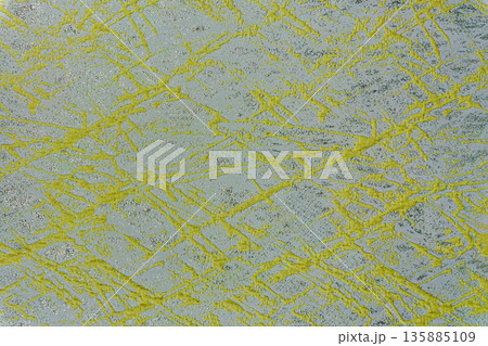 Lime Green Abstract Splatter on Silver Fabric Lime Green Abstract Splatter on Silver Fabric 135885109
