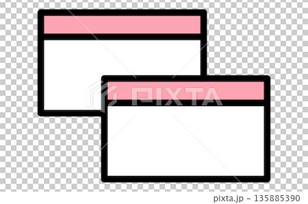 業務アプリを表す重なったウインドウ画面のイラスト 業務アプリを表す重なったウインドウ画面のイラスト 135885390