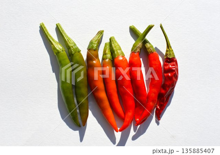 トウガラシの色の変化　 135885407