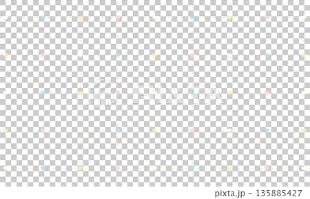 レトロな北欧風のチューリップが入った点線の四角いグリッド線 135885427