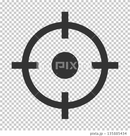 Target icon (simple, line drawing, monochrome) Target icon (simple, line drawing, monochrome) 135885434