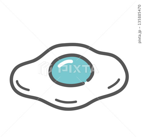 目玉焼きのイラスト（タンパク質食材） 135885470