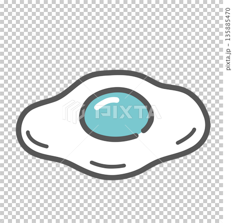 目玉焼きのイラスト（タンパク質食材） 135885470