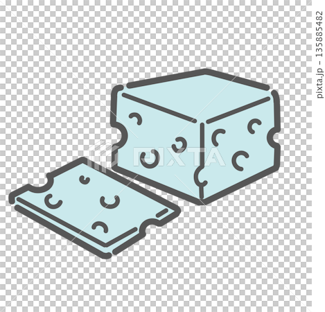 起司插圖（乳製品/蛋白質成分） 135885482