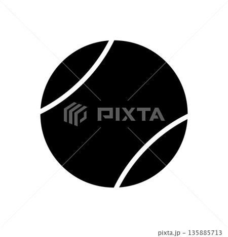 tennis ball icon vector design template in white background 135885713