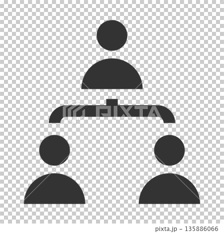 Organizational chart company icon (simple, line drawing, monochrome) Organizational chart company icon (simple, line drawing, monochrome) 135886066