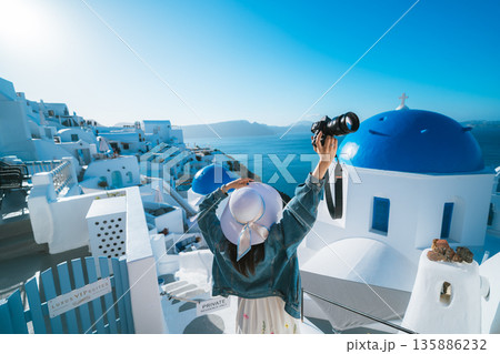 サントリーニの美しい風景 135886232