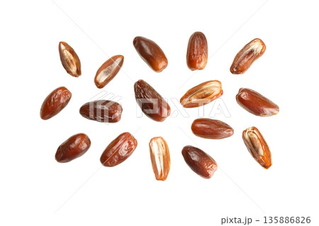 Healthy dried dates for Ramadan meals, isolated, PNG 135886826