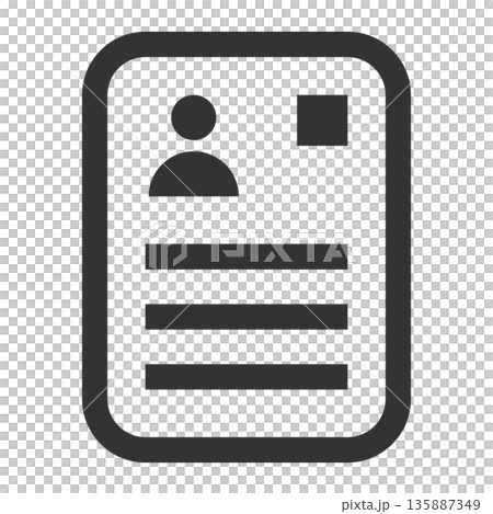 履歴書 経歴書 アイコン(シンプル・線画・モノクロ) 履歴書 経歴書 アイコン(シンプル・線画・モノクロ) 135887349