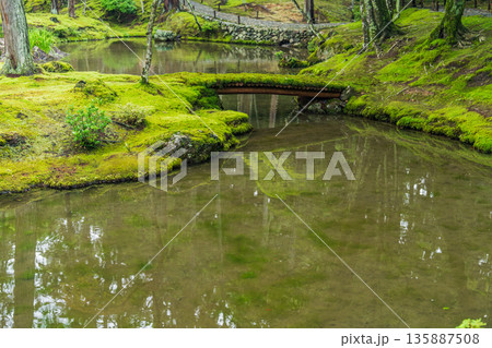 西芳寺(苔寺)の美しい庭園 西芳寺(苔寺)の美しい庭園 135887508