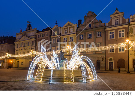 Poznan Old Market Square with Christmas Decorations Poznan Old Market Square with Christmas Decorations 135888447