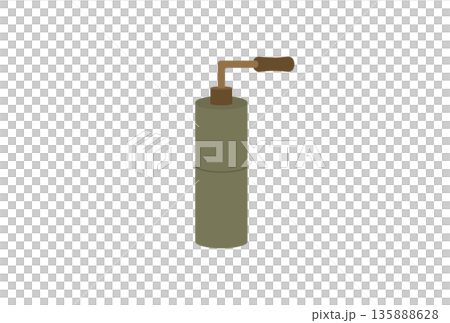 Simple coffee mill illustration Simple coffee mill illustration 135888628