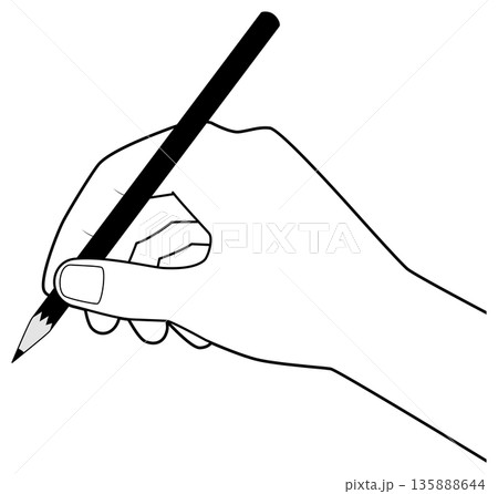 ペンを持つ手 135888644