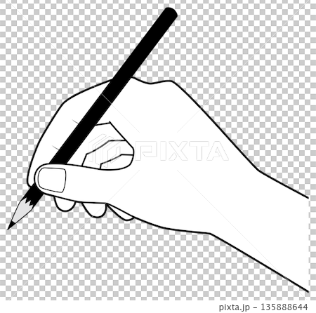 ペンを持つ手 135888644