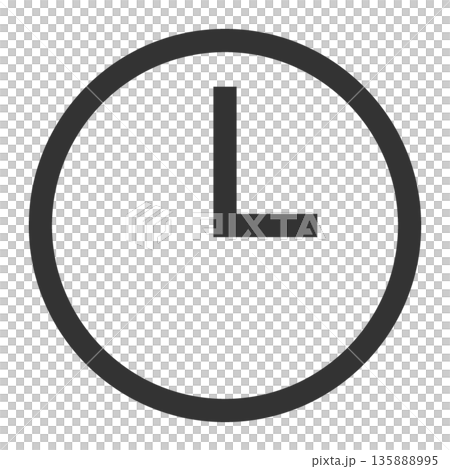 Clock stopwatch icon (simple, line drawing, monochrome) Clock stopwatch icon (simple, line drawing, monochrome) 135888995