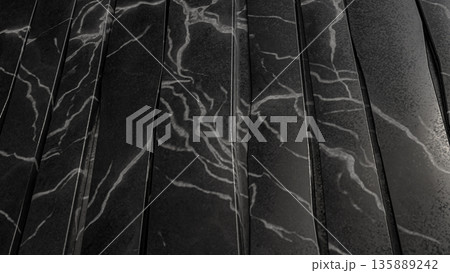 Abstract Black Marble Vertical Panel Texture Background 3d render. Abstract Black Marble Vertical Panel Texture Background 3d render. 135889242