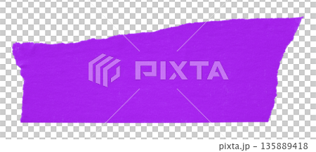 purple crumpled torn tape isolated on transparent background. 135889418