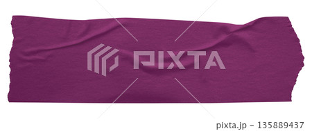 purple crumpled torn tape isolated on transparent background. purple crumpled torn tape isolated on transparent background. 135889437