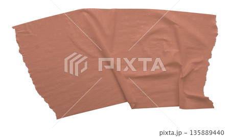 brown crumpled torn tape isolated on transparent background. brown crumpled torn tape isolated on transparent background. 135889440
