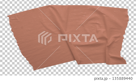 brown crumpled torn tape isolated on transparent background. brown crumpled torn tape isolated on transparent background. 135889440