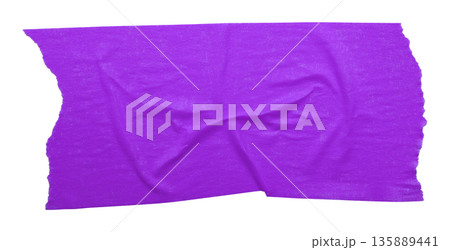 purple crumpled torn tape isolated on transparent background. purple crumpled torn tape isolated on transparent background. 135889441