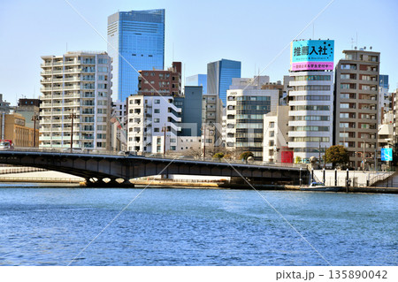 両国橋(西)周辺を上流より望む(東京都中央区)【2026.1】 135890042