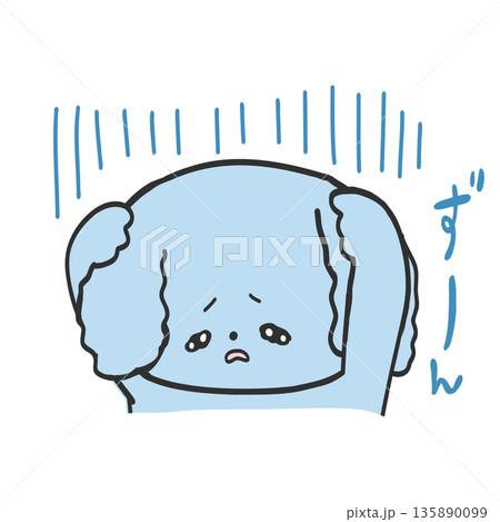 ズーンと落ち込む子ども 135890099