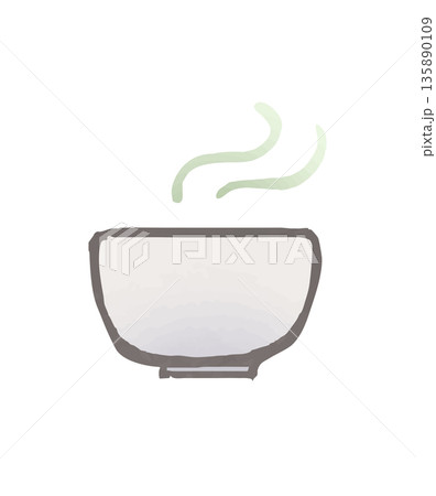 お茶 湯呑に入った日本茶のイラスト お茶 湯呑に入った日本茶のイラスト 135890109