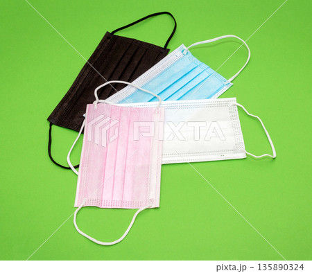 Colorful protective surgical face masks Colorful protective surgical face masks 135890324