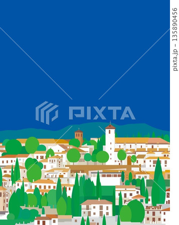 グラナダ　granada　アンダルシア　andalusia　スペイン　spain　夏風景 135890456