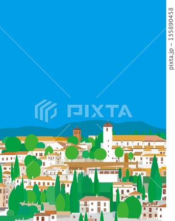 グラナダ　granada　アンダルシア　andalusia　スペイン　spain　夏風景 135890458