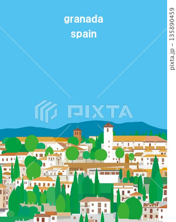 グラナダ　granada　アンダルシア　andalusia　スペイン　spain　夏風景 135890459