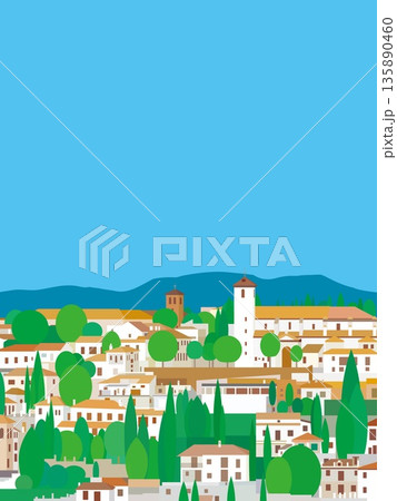 グラナダ granada アンダルシア andalusia スペイン spain 夏風景 グラナダ granada アンダルシア andalusia スペイン spain 夏風景 135890460